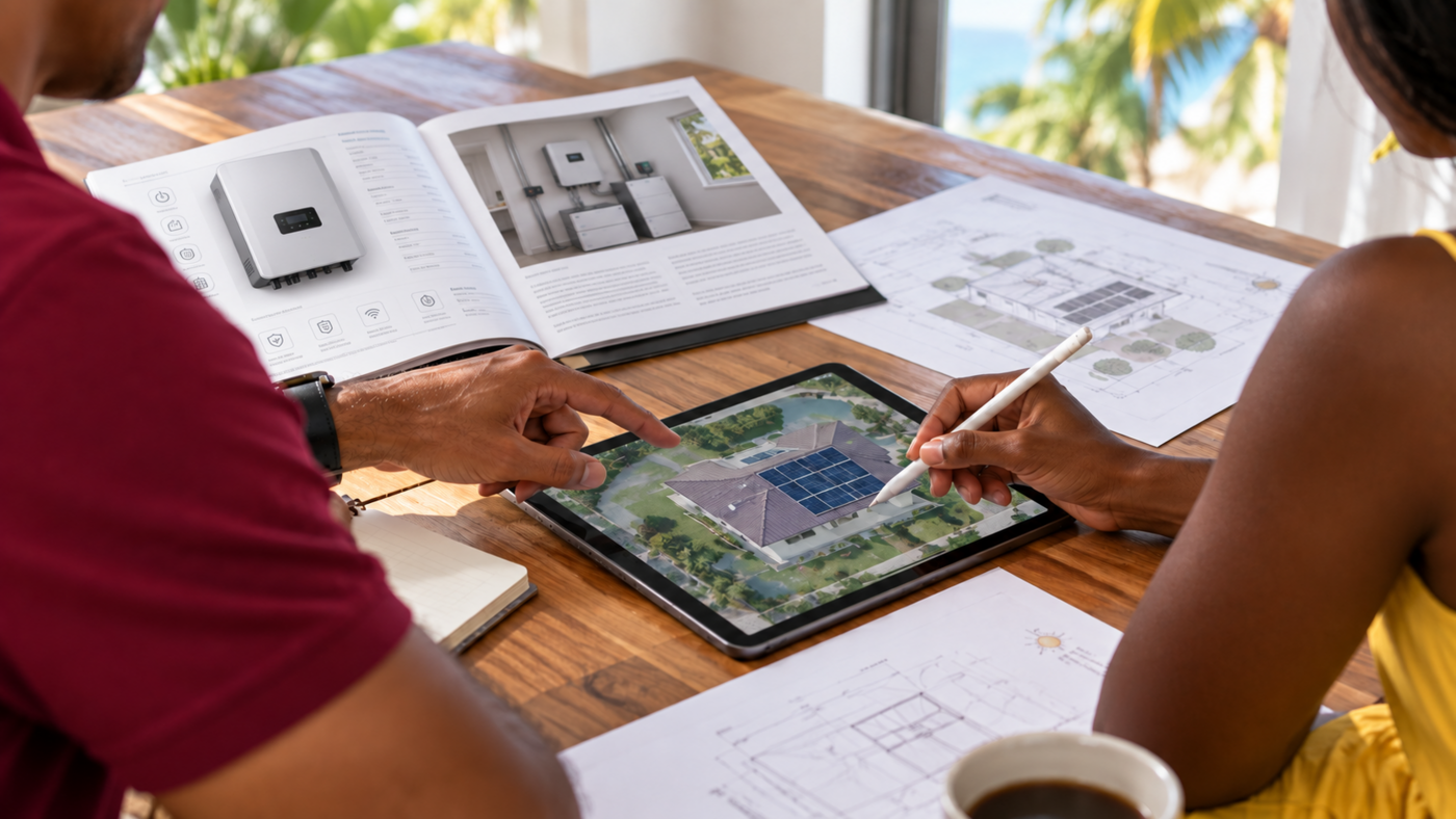 Ontwerp van een zonnestroominstallatie voor een woning op Bonaire